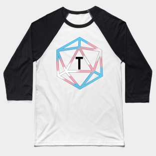 Trans Pride Flag Dice Baseball T-Shirt